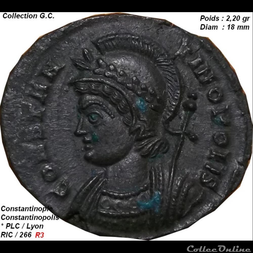 CONSTANTINOPOLIS RIC 266 monnaie antique av jc ap romaine constantinopolis ric 266