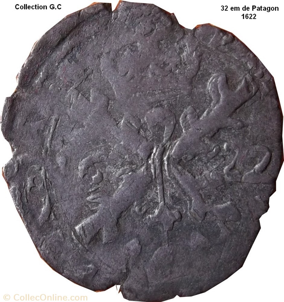 32 em de Patagon Philippe IV 1622 monnaie feodale 32 em de patagon philippe iv 1622