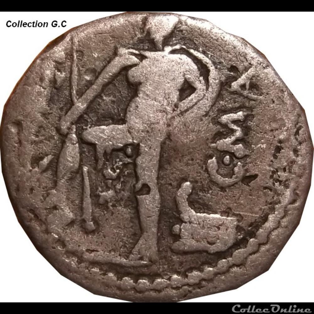 monnaies antiques romaines republicaines imperiales denier de la republique poblicia