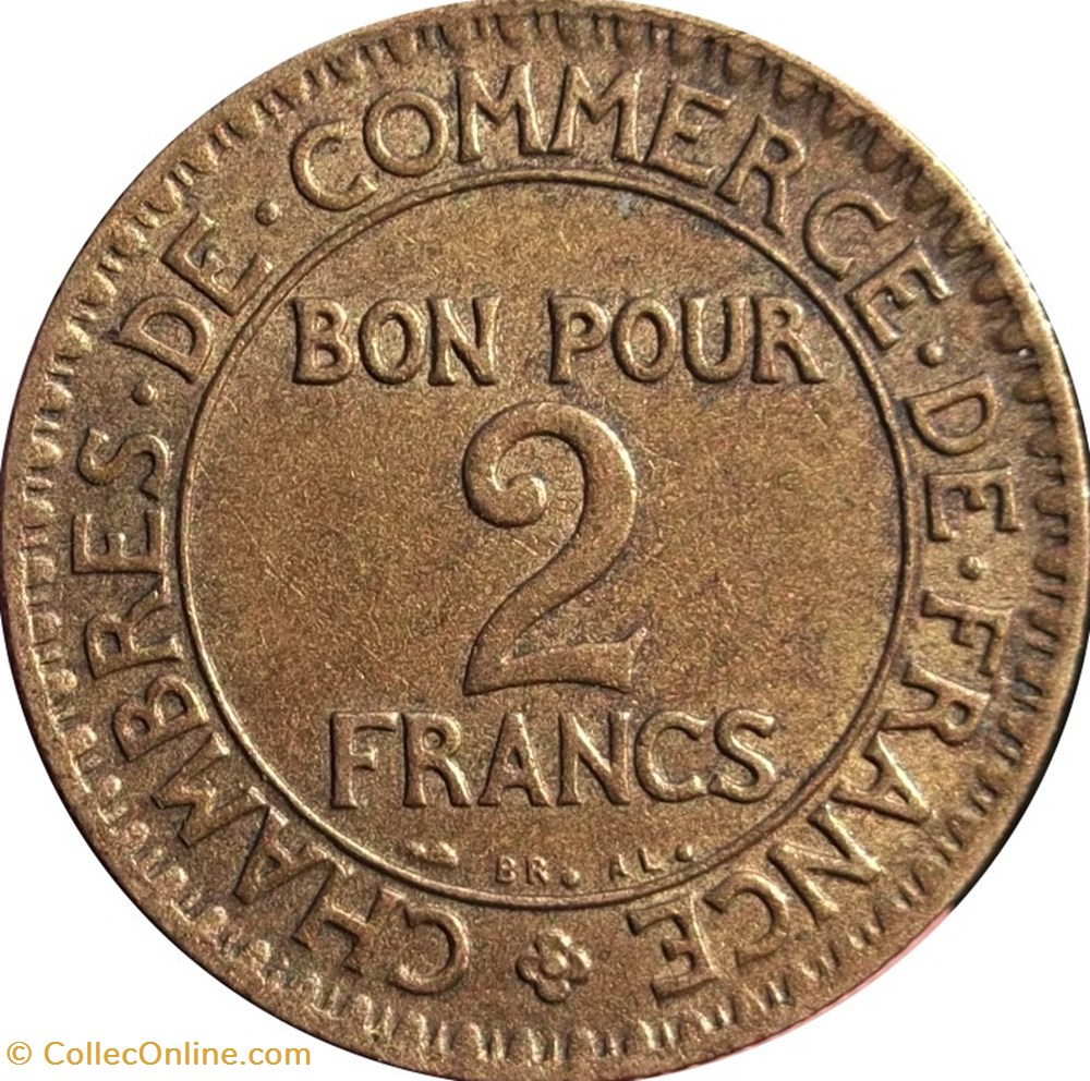 2 francs Chambres de Commerce 1925 monnaies france 2 francs chambres de commerce 1925