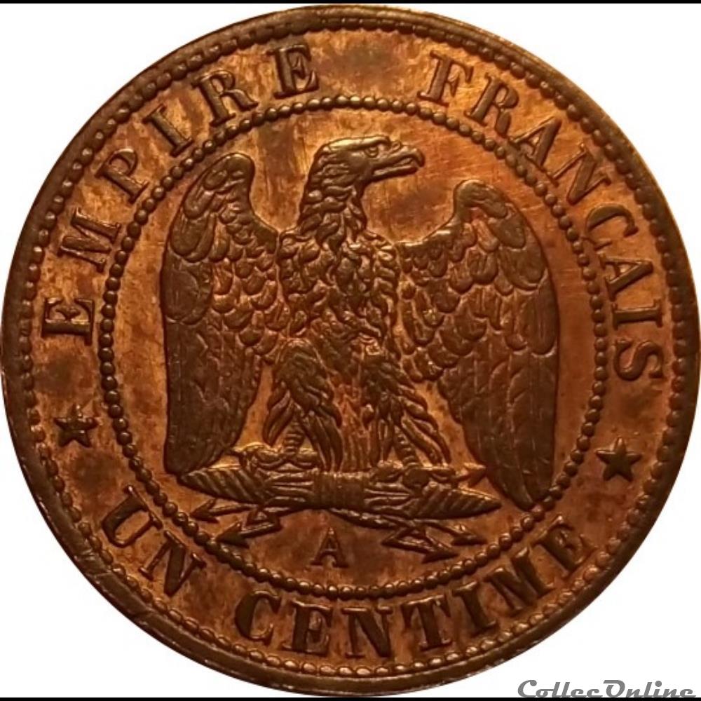 1 Centime Napoléon Tète Laurée 1870 A monnaie france moderne 1 centime napoleon tete lauree 1870 a