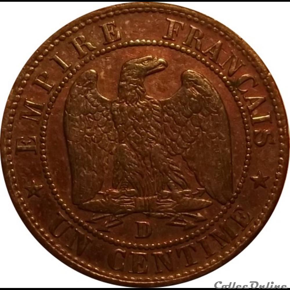 1 Centime Napoléon III 1855 D monnaie 1 centime napoleon iii 1855 d