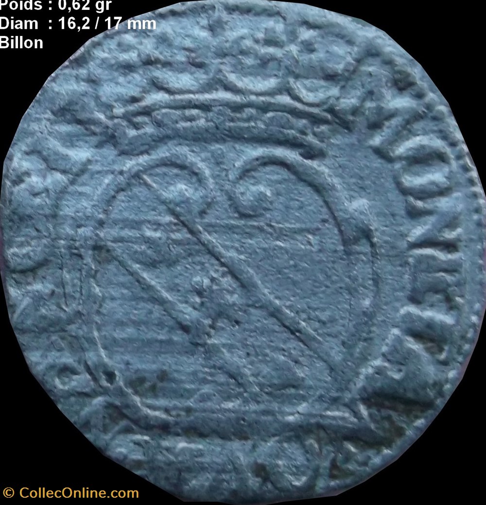 Duché de Lorraine ½ gros - Charles IV et Nicole monnaies europe medievale france feodales duche de lorraine gros charles iv et nicole
