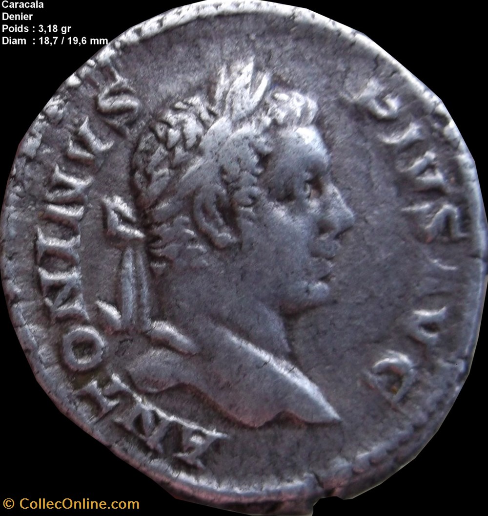 monnaies antiques romaines imperiales et republicaines denier caracala ric 95