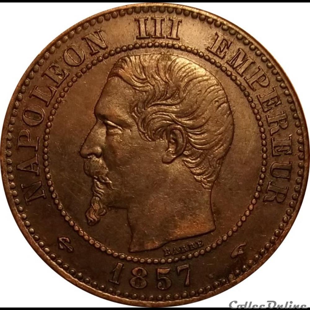 2 Centimes Napoléon III Tête Nue 1857 A monnaie france moderne 2 centimes napoleon iii tete nue 1857 a