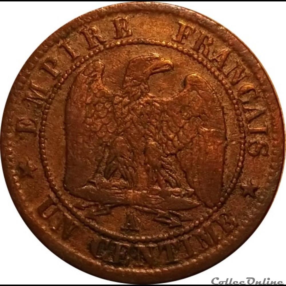 1 Centime Napoléon III Tète Nue 1856 A monnaie france romaine 1 centime napoleon iii tete nue 1856 a