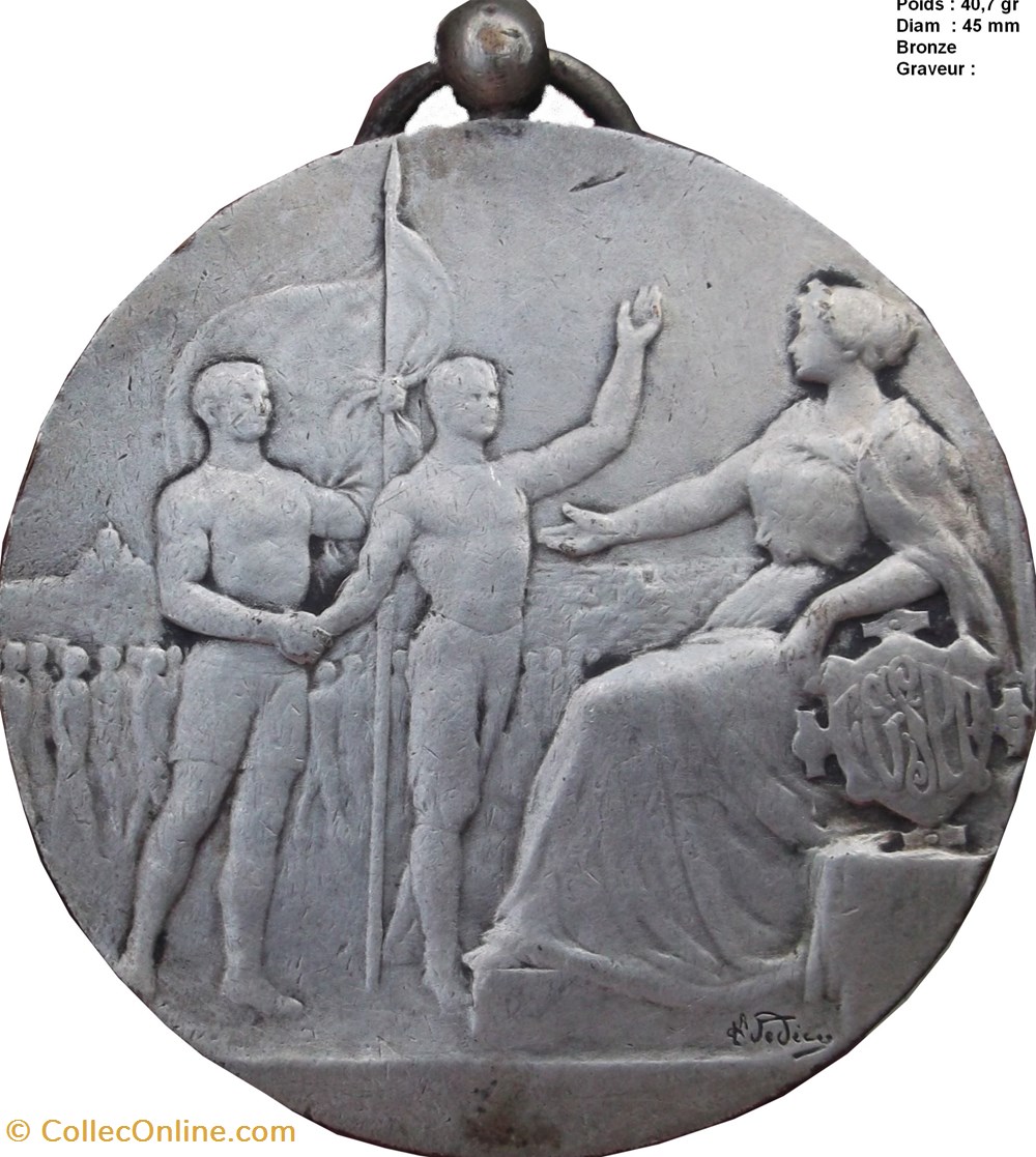 medailles medaille federation gymnastique et sportive des patronnages de france