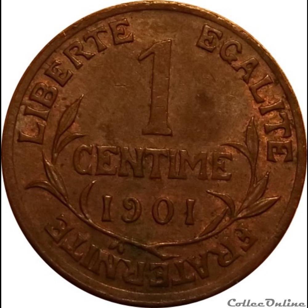 1 Centime Daniel Dupuis 1901 monnaie antique romaine 1 centime daniel dupuis 1901