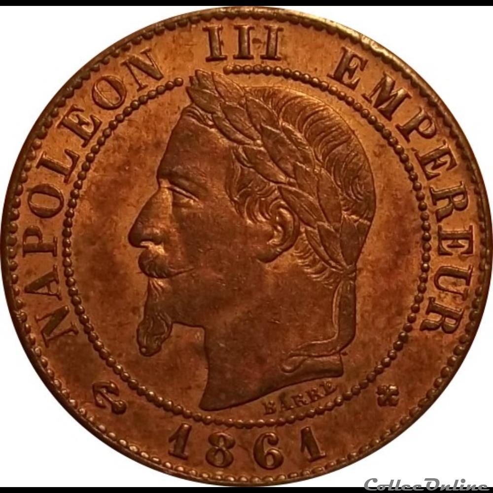 1 Centime Napoléon Tete Laurée 1861 BB monnaie antique romaine 1 centime napoleon tete lauree 1861 bb