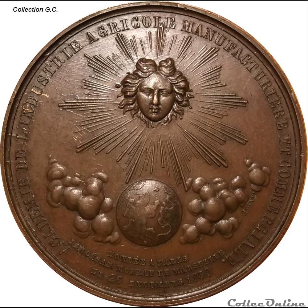 Médaille Statistiques france er empire medaille statistiques