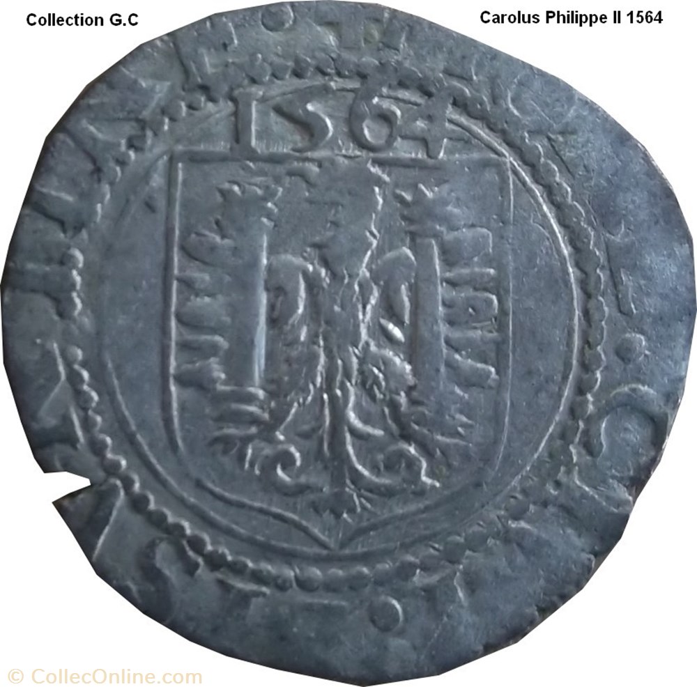 Carolus Philippe II 1564 monnaie feodale carolus philippe ii 1564