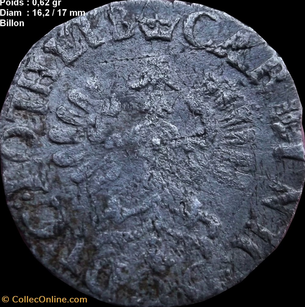 Duché de Lorraine ½ gros - Charles IV et Nicole monnaies europe medievale france feodales duche de lorraine gros charles iv et nicole