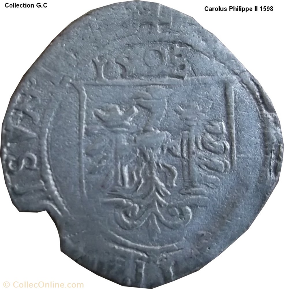 Carolus Philippe II 1598 monnaie feodale carolus philippe ii 1598