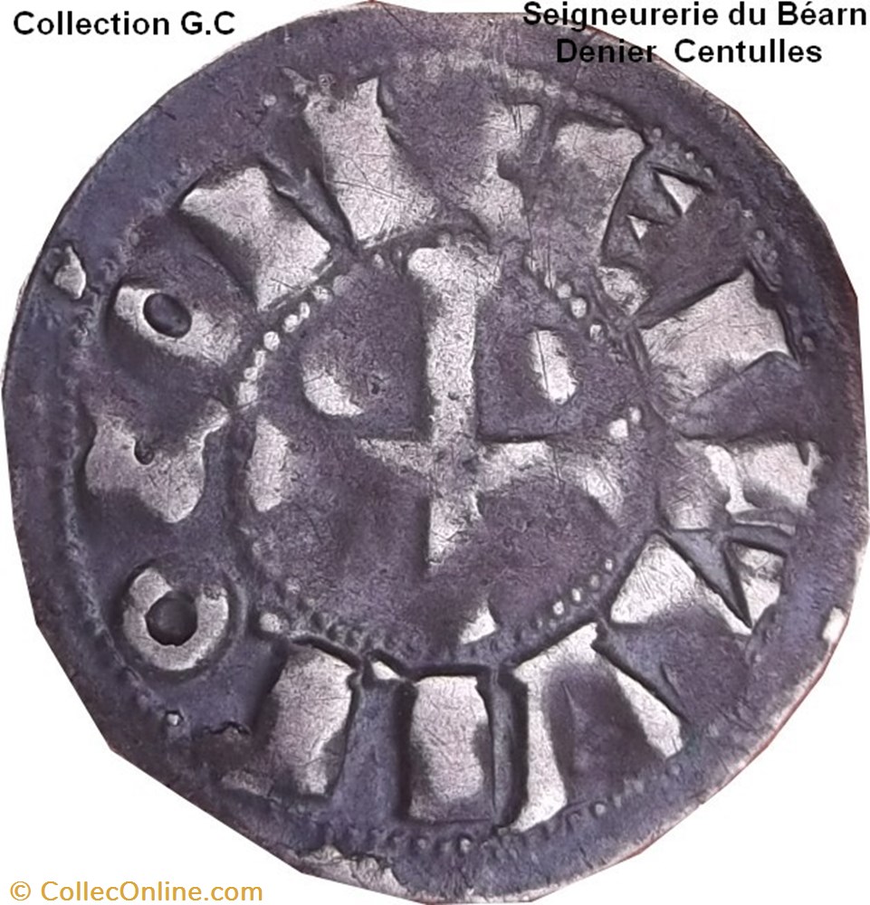 SEIGNEURIE DE BÉARN - LES CENTULLES Denier ou centulle ou morlan monnaie feodale seigneurie de bearn les centulles denier ou centulle ou morlan