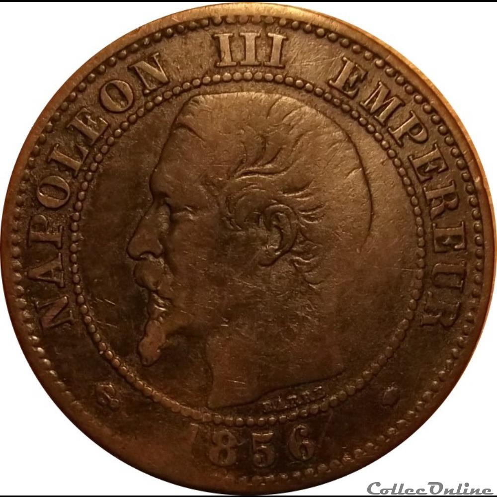 2 Centimes Napoléon III Tête Nue 1856 MA monnaie france moderne 2 centimes napoleon iii tete nue 1856 ma