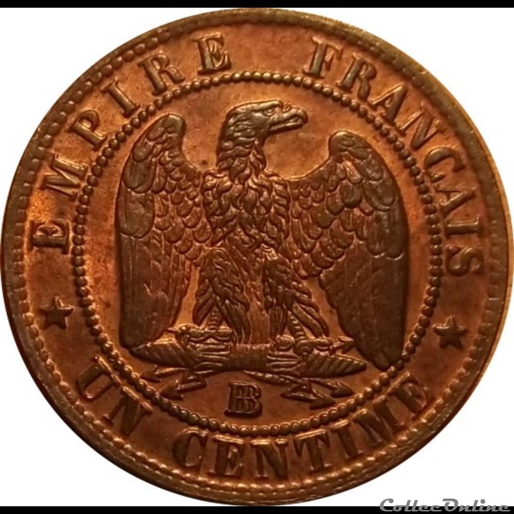 1 Centime Napoléon Tète Laurée 1862 grand BB monnaie france moderne 1 centime napoleon tete lauree 1862 grand bb