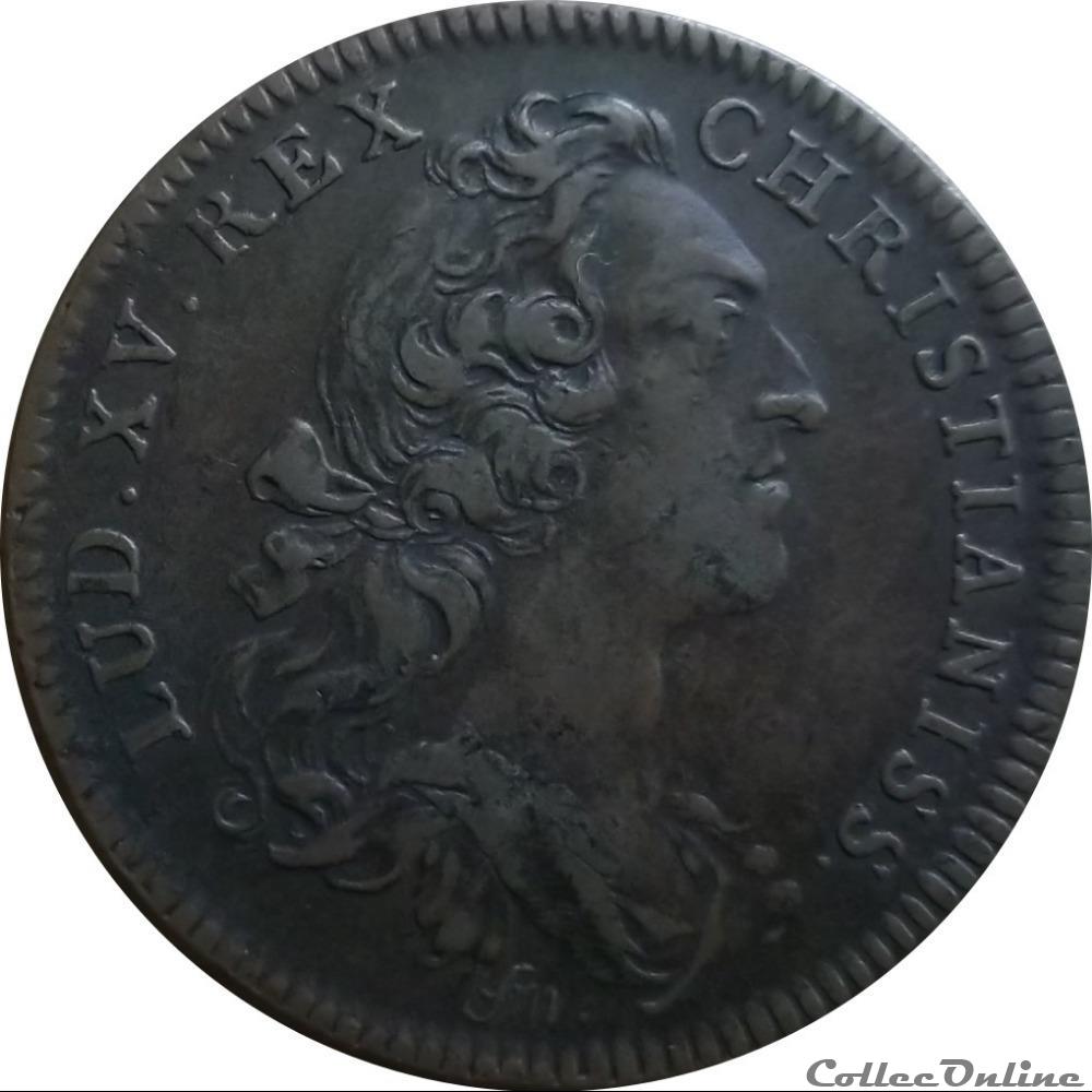 LOUIS XV DIT LE BIEN AIMÉ Jeton, colonies françaises d’Amérique 1755 monnaie monde pologne louis xv dit le bien aime jeton colonies francaises d amerique 1755