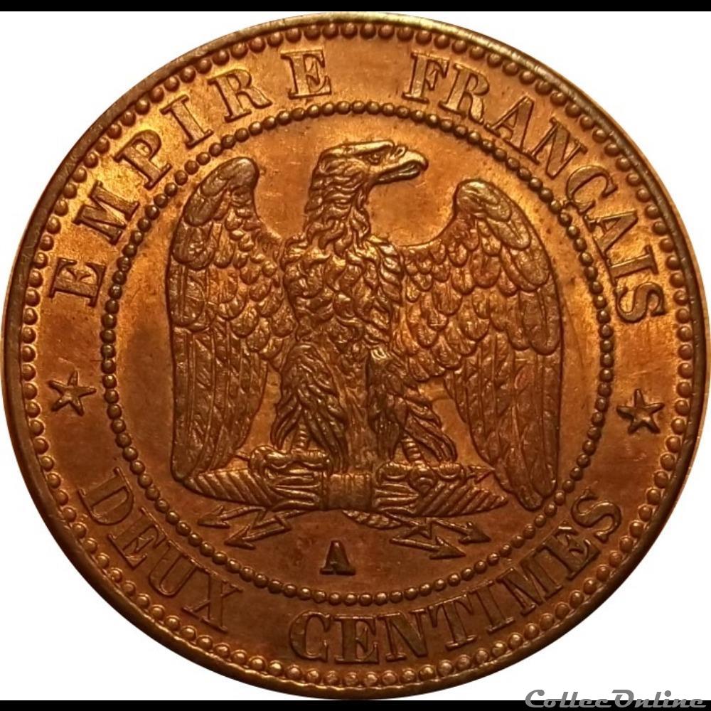 2 Centimes Napoléon III Tête Laurée Buste Définitif 1861 A monnaie france moderne 2 centimes napoleon iii tete lauree buste definitif 1861 a