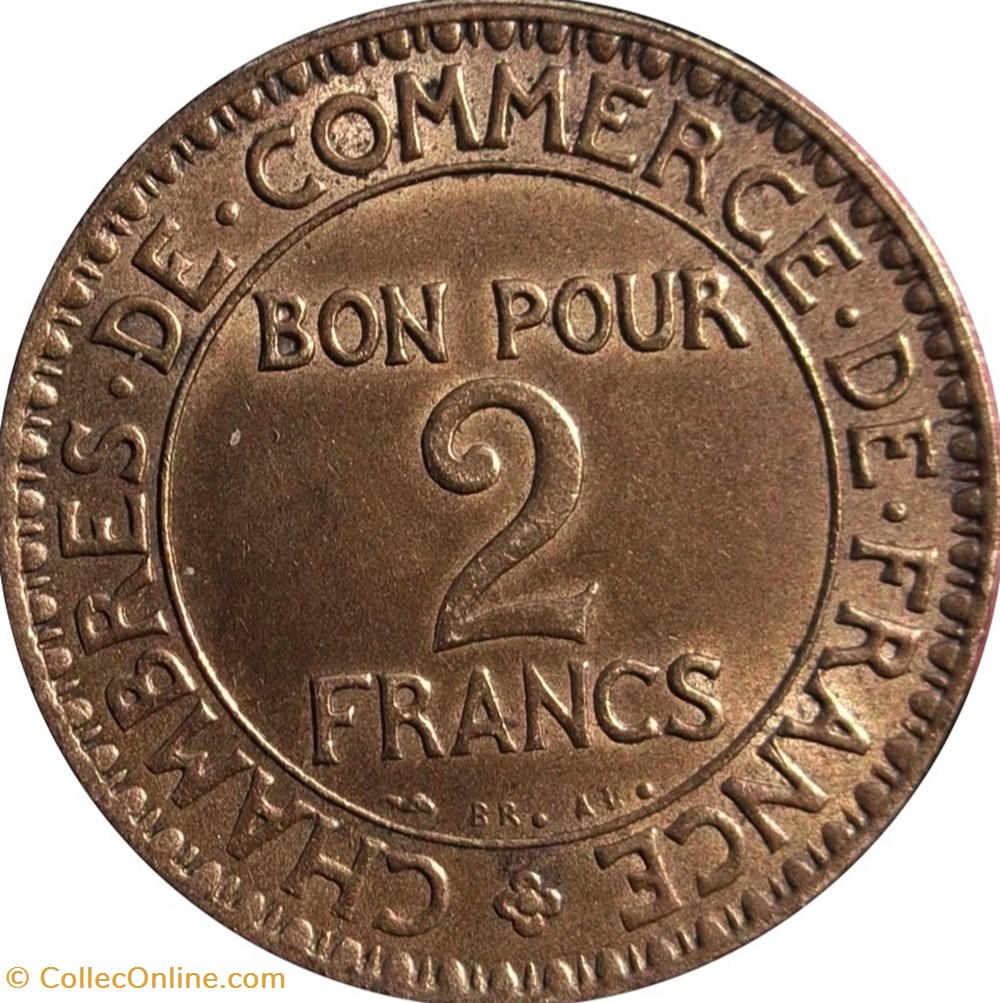 2 francs Chambres de Commerce 1922 monnaies france 2 francs chambres de commerce 1922