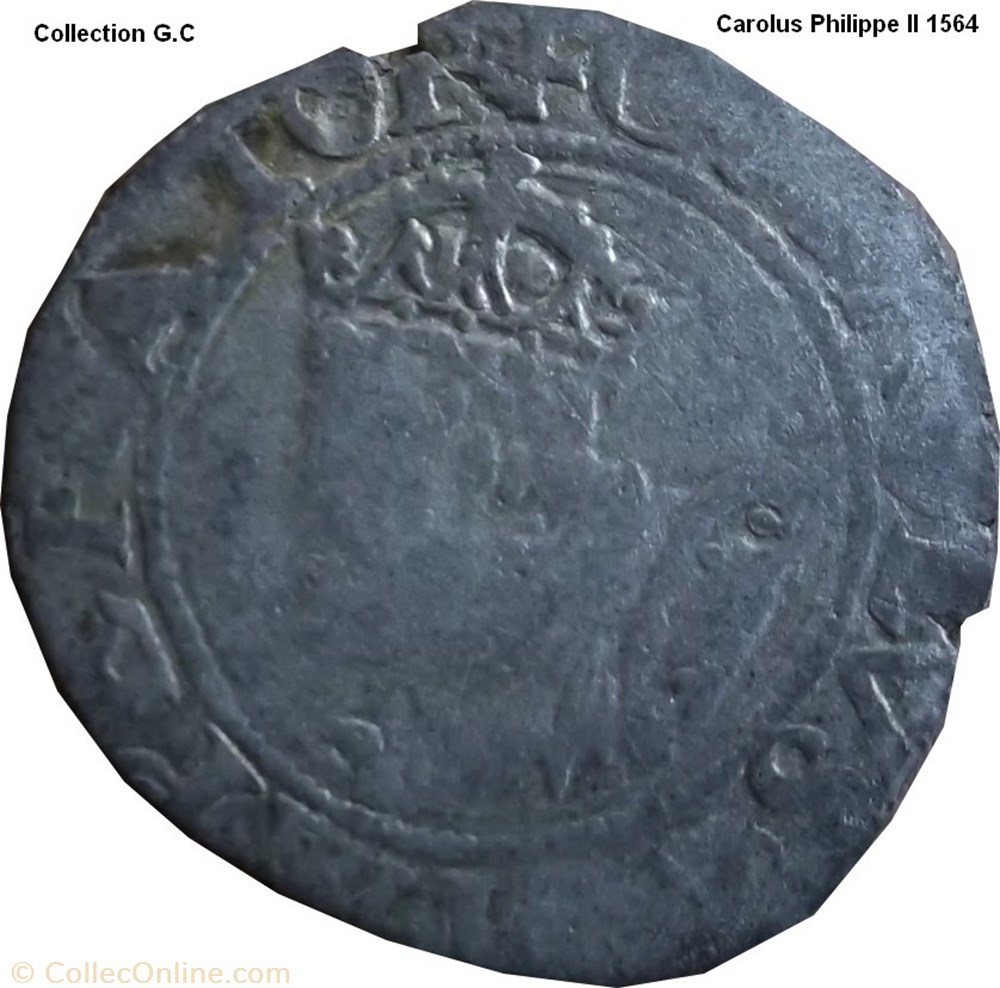 Carolus Philippe II 1564 monnaie feodale carolus philippe ii 1564