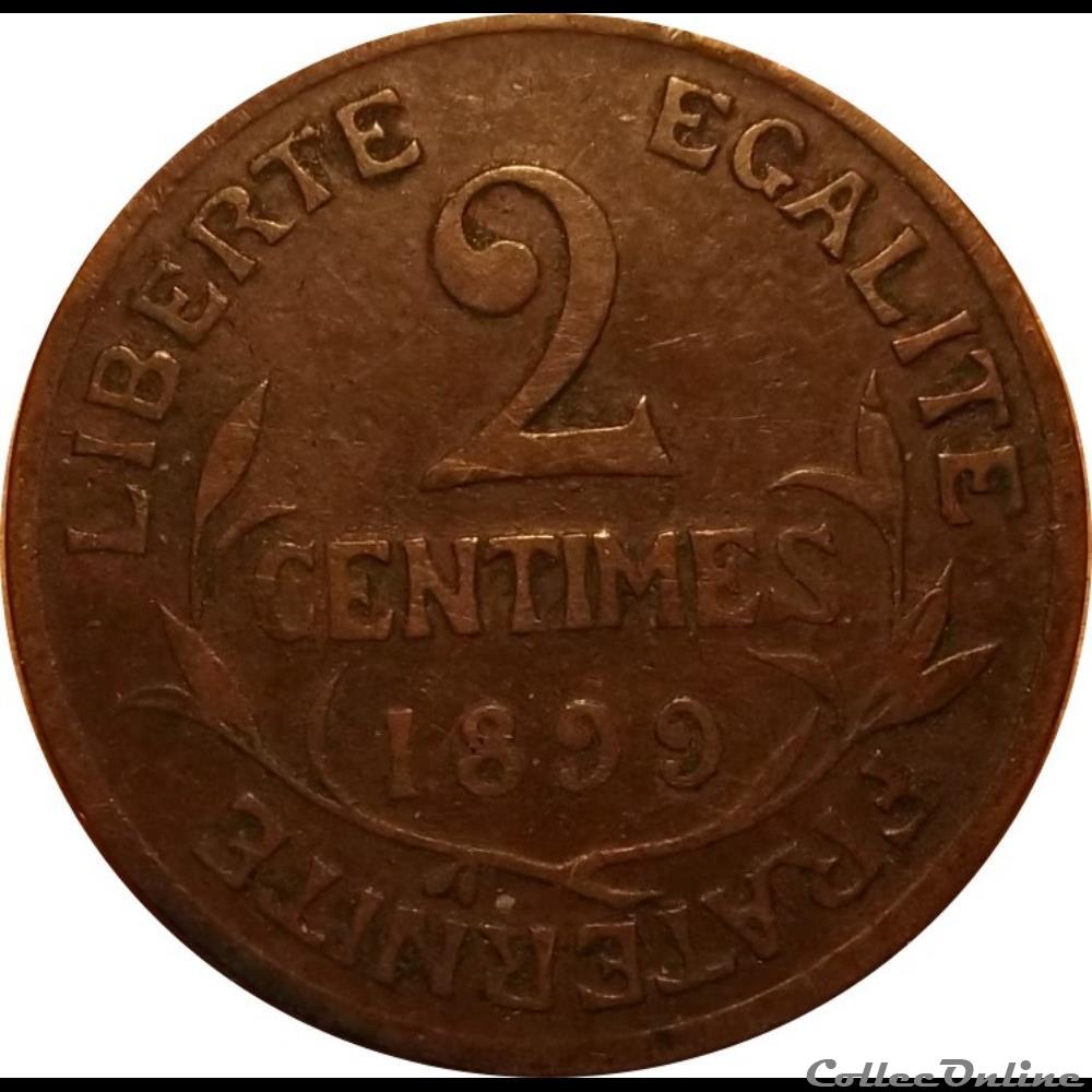 Deux Centimes Daniel Dupuis 1899 monnaie france moderne deux centimes daniel dupuis 1899
