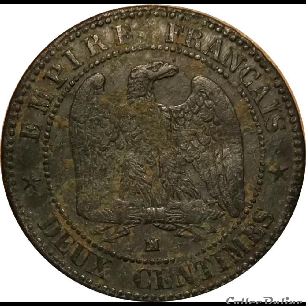 2 Centimes Napoléon III Tête Nue 1857 MA monnaie france moderne 2 centimes napoleon iii tete nue 1857 ma