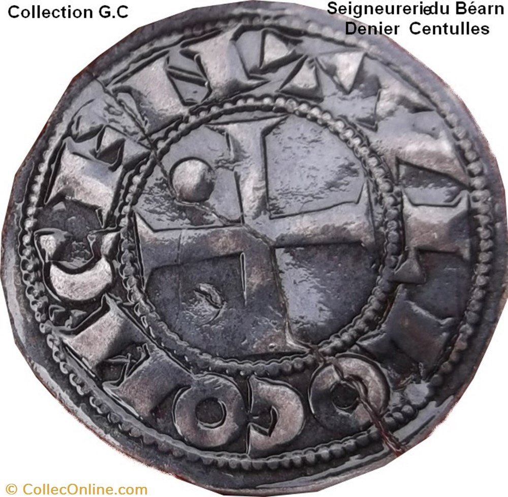 SEIGNEURIE DE BÉARN - LES CENTULLES Denier ou centulle ou morlan monnaie feodale seigneurie de bearn les centulles denier ou centulle ou morlan