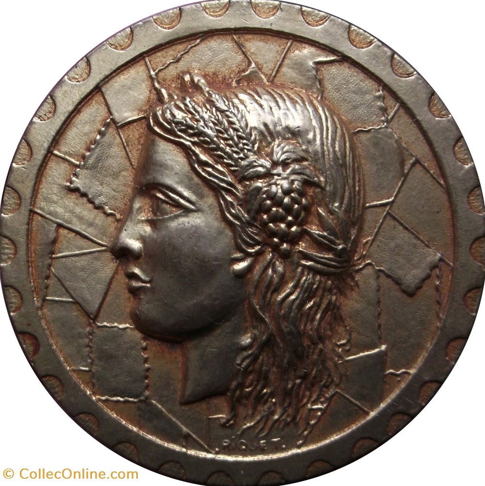 medailles medaille uniface signee riquet