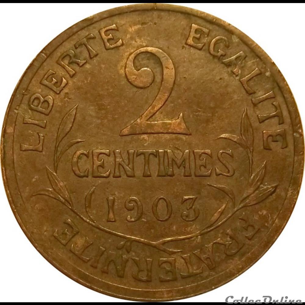 Deux Centimes Daniel Dupuis 1903 monnaie france moderne deux centimes daniel dupuis 1903