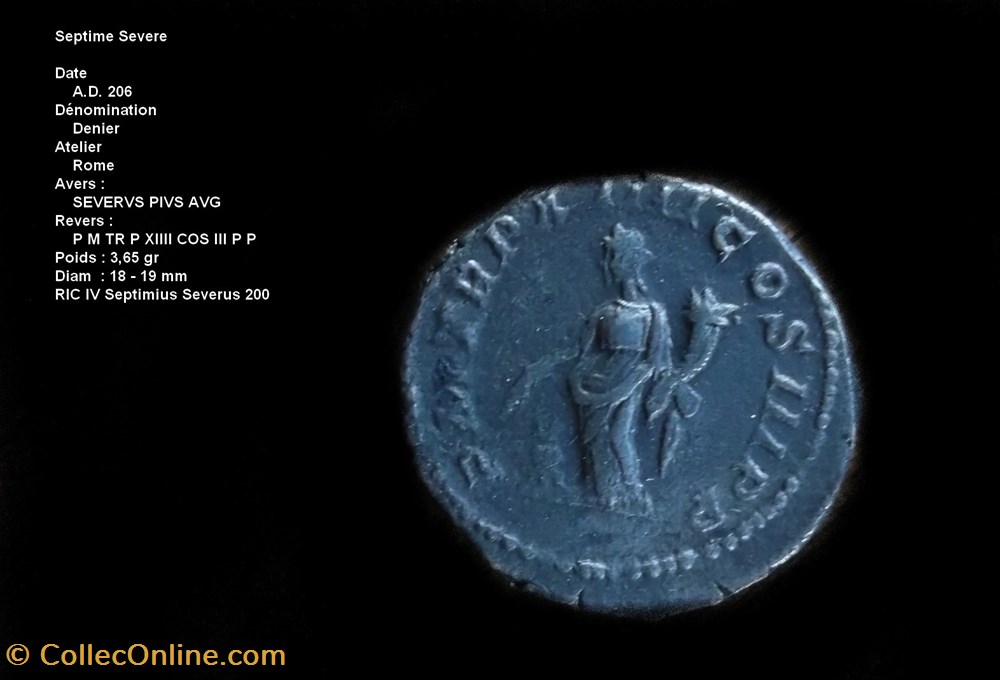 SEPTIME SEVERE RIC 200 monnaies antiques a romaines republicaines imperiales septime severe ric 200