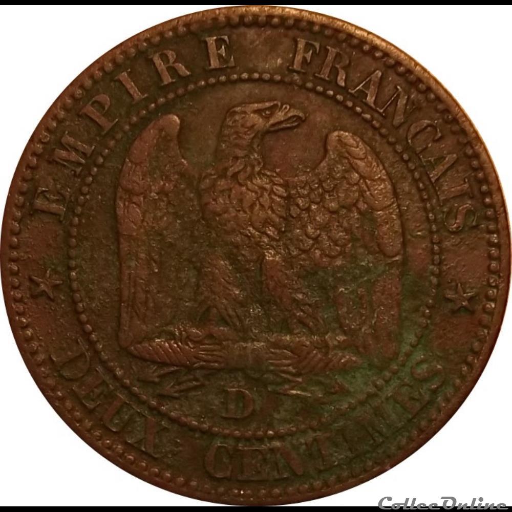 2 Centimes Napoléon III Tête Nue 1855 Grand D Grand Lion monnaie france moderne 2 centimes napoleon iii tete nue 1855 grand d grand lion