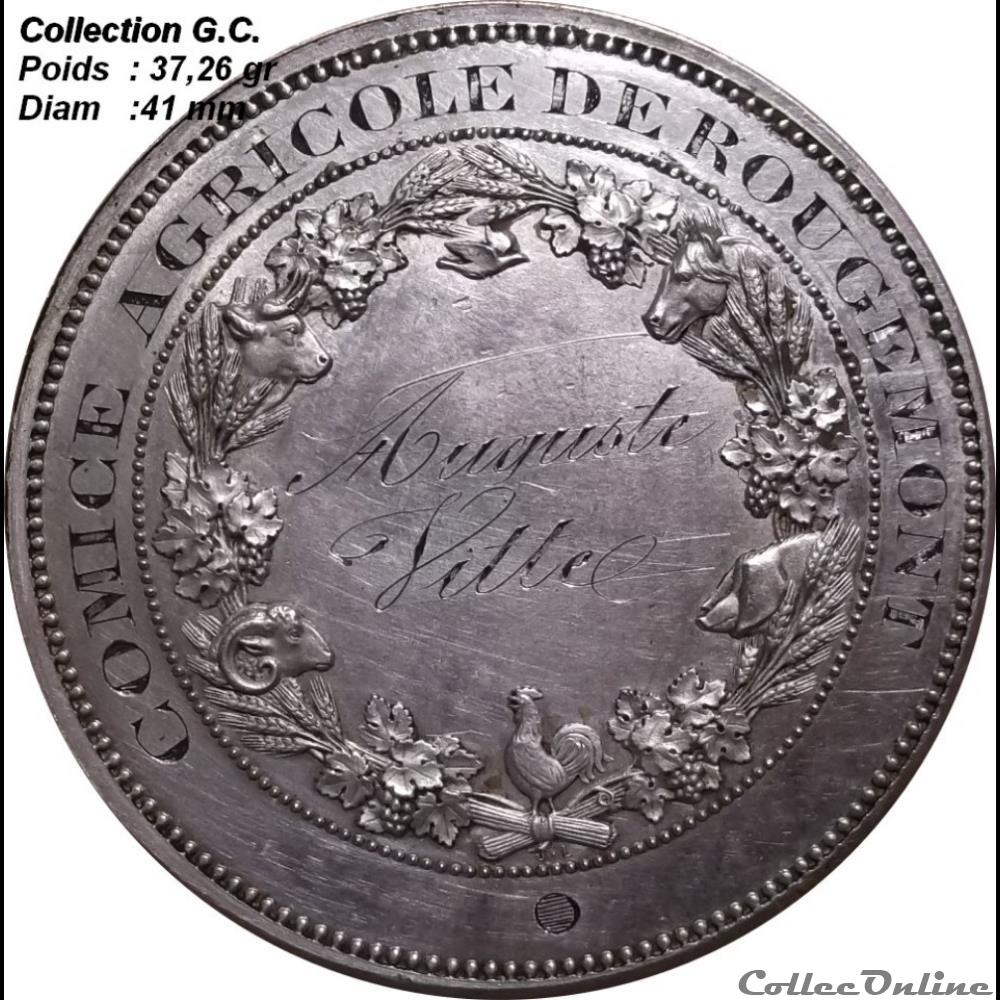 Numismatique Agricole 2 medaille france commune de numismatique agricole