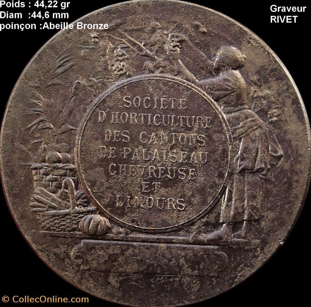 Société d'horticulture des cantons de Palaiseau , Chevreuse, et Limours medailles societe horticulture des cantons de palaiseau chevreuse et limours
