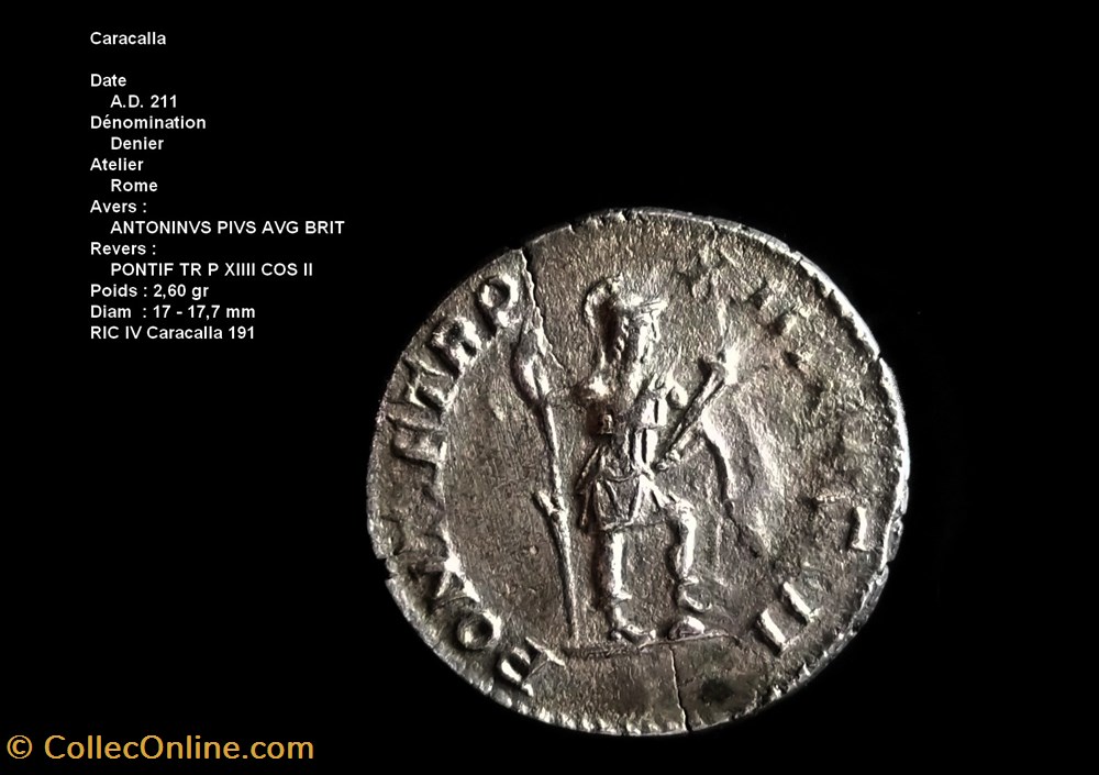 monnaies antiques romaines republicaines imperiales caracalla ric 191