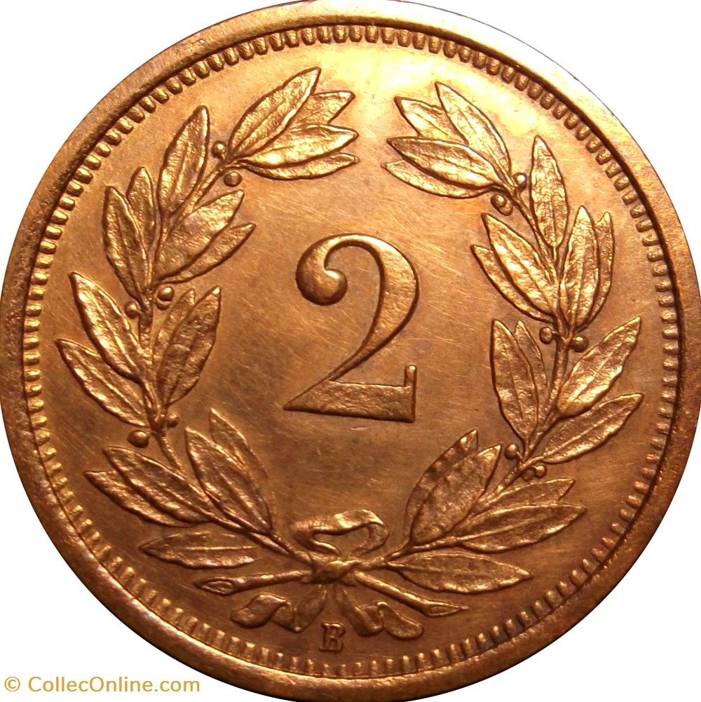SUISSE 2 Centimes (Rappen) 1919 Berne monnaies europe medievale suisse 2 centimes rappen 1919 berne