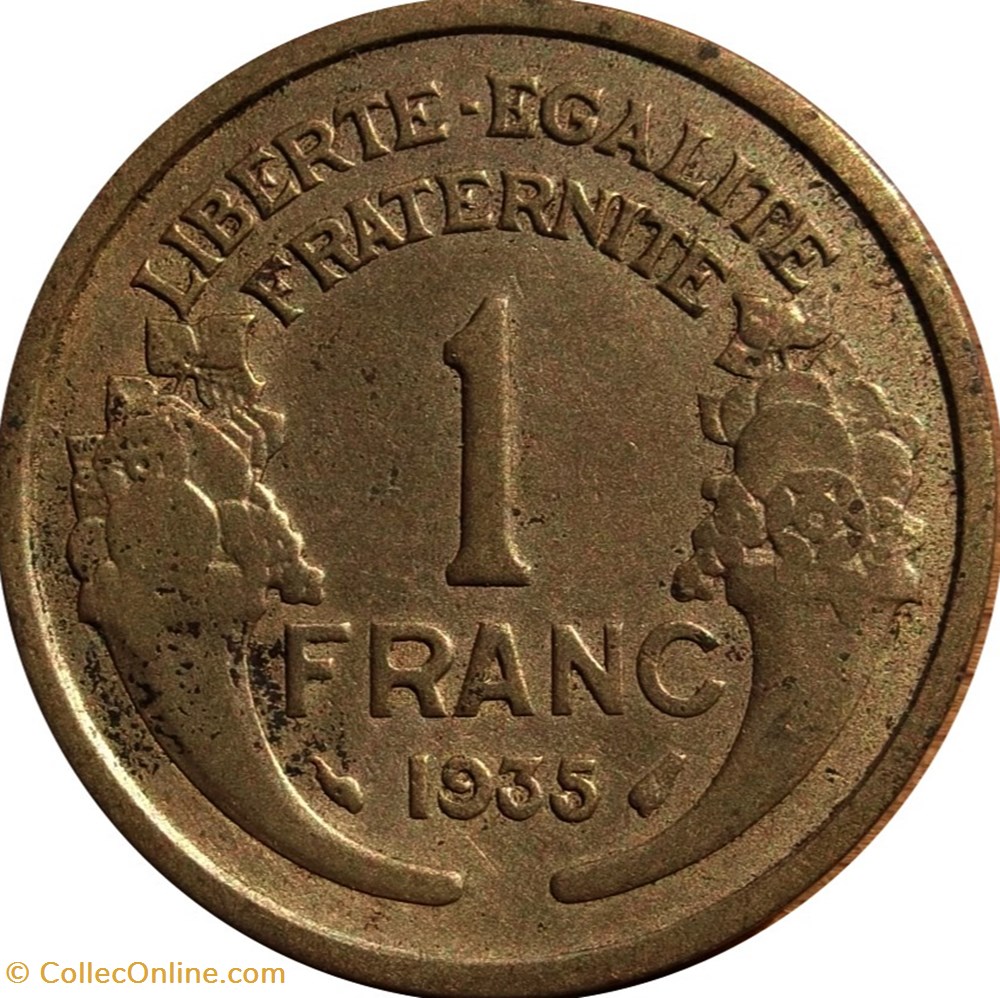 1 franc Morlon 1935 Paris F.219/6 monnaies 1 franc morlon 1935 paris f 219 6