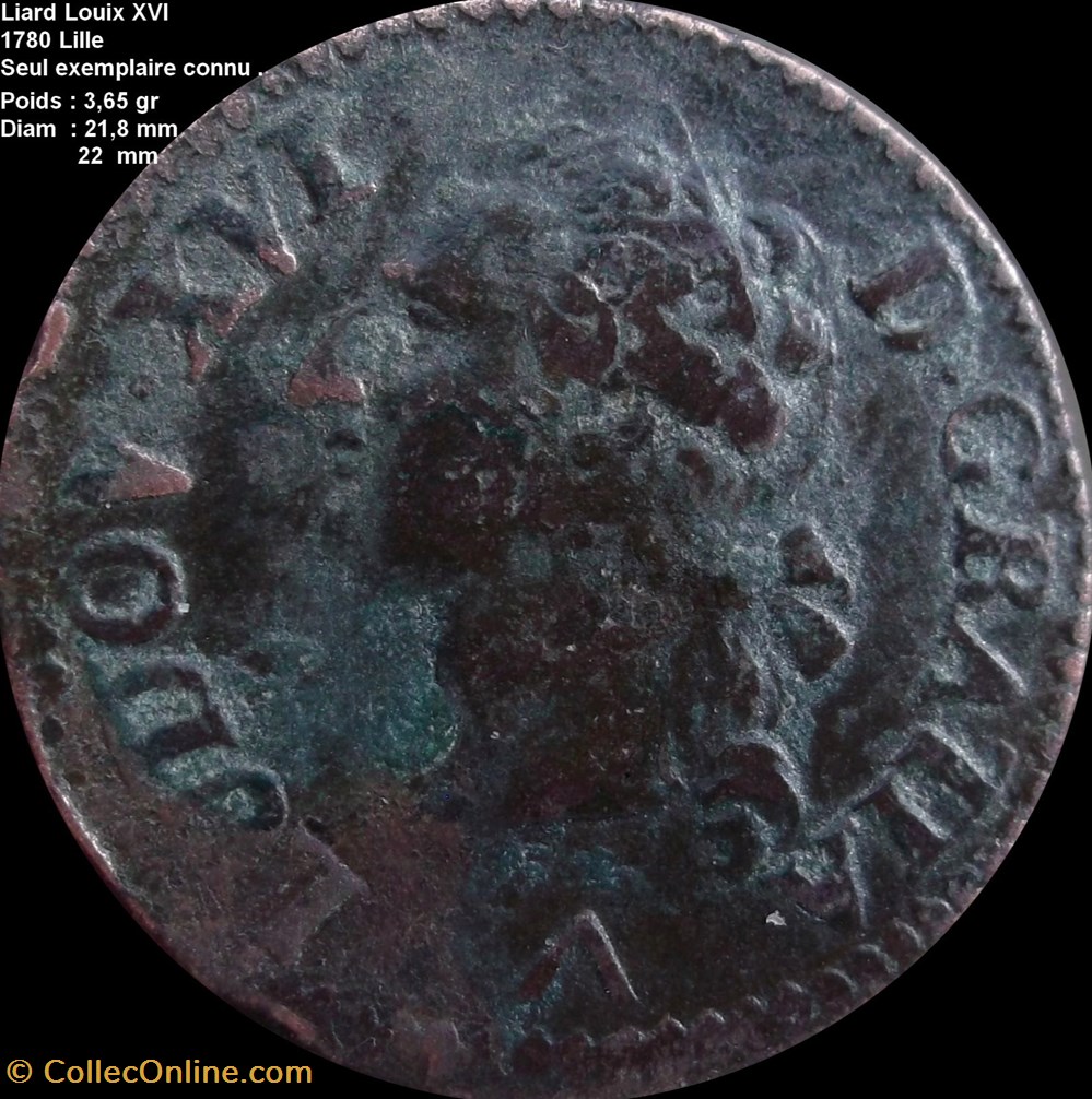 Liard Inédit de Louis XVI 1780 Lille monnaies liard inedit de louis xvi 1780 lille