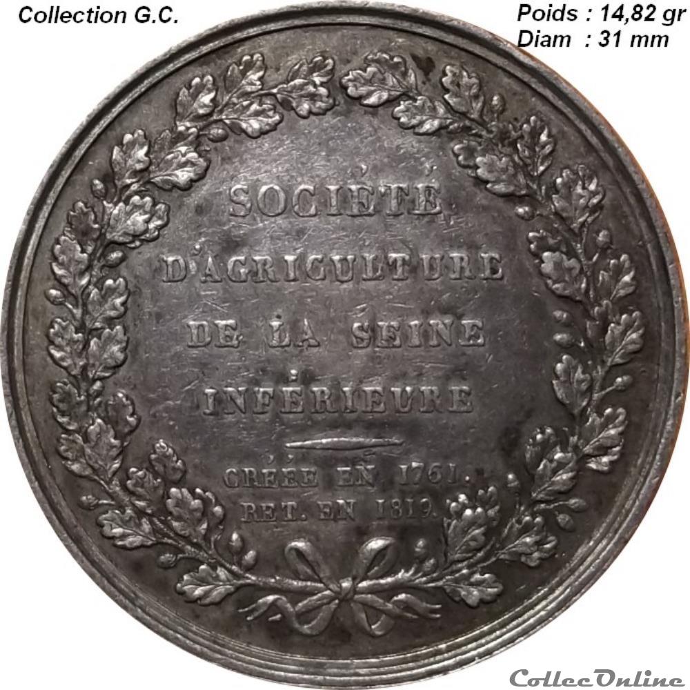 medaille france commune de numismatique agricole