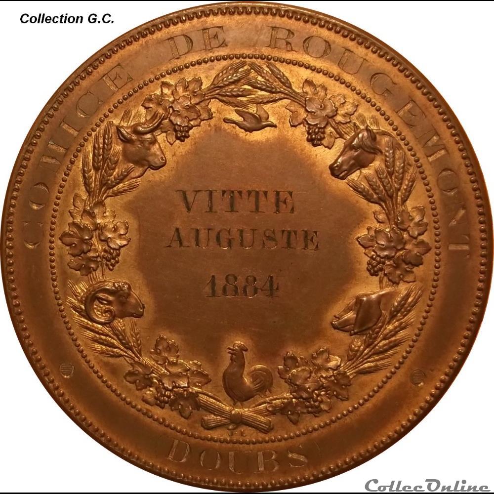 medaille france commune de numismatique agricole