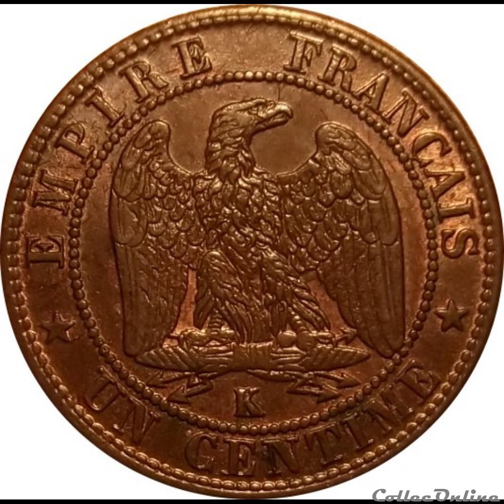 1 Centime Napoléon Tete Laurée 1861 K monnaie antique romaine 1 centime napoleon tete lauree 1861 k