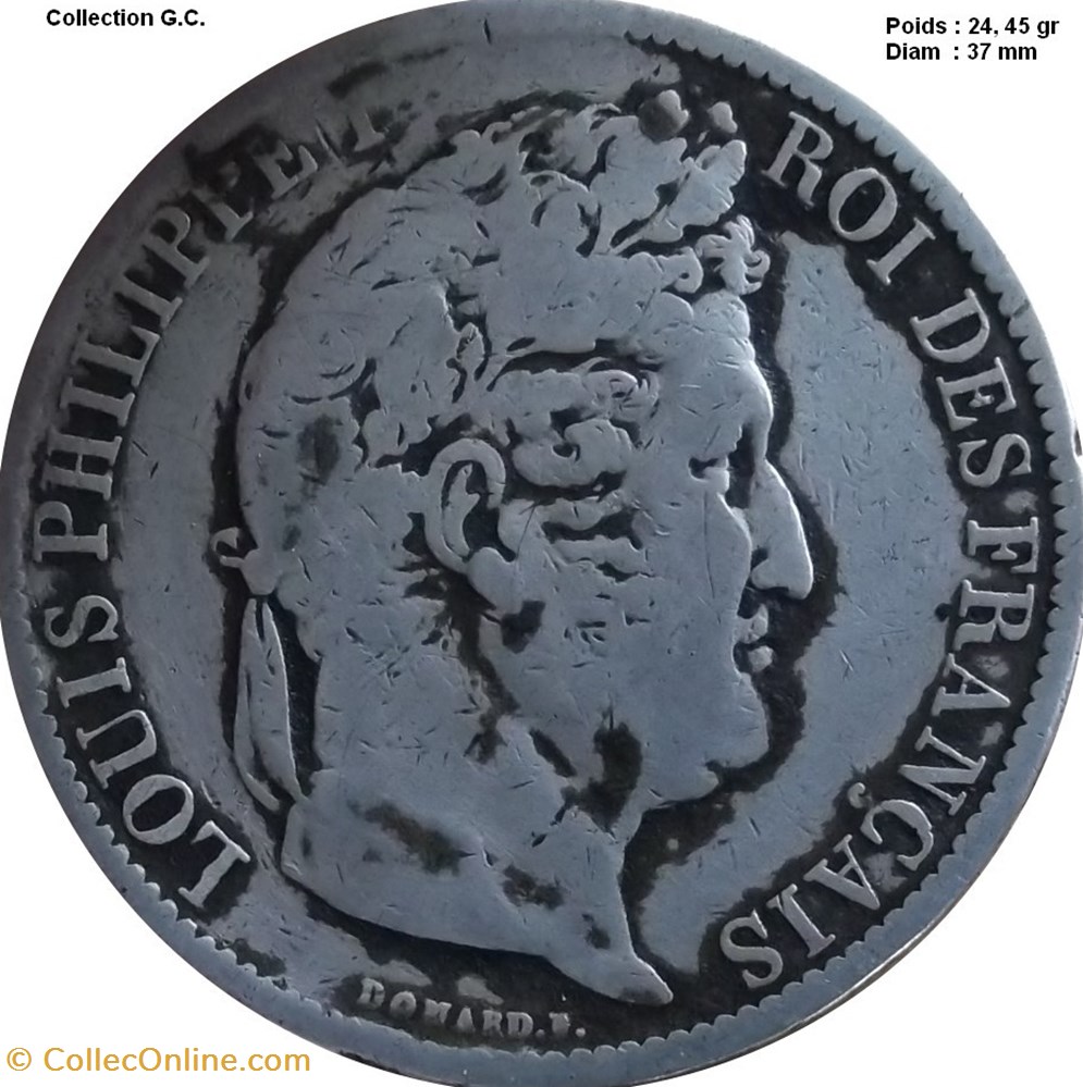 5 francs Ier type Domard, tranche en creux 1831 D Lyon monnaies monde france 5 francs ier type domard tranche en creux 1831 d lyon