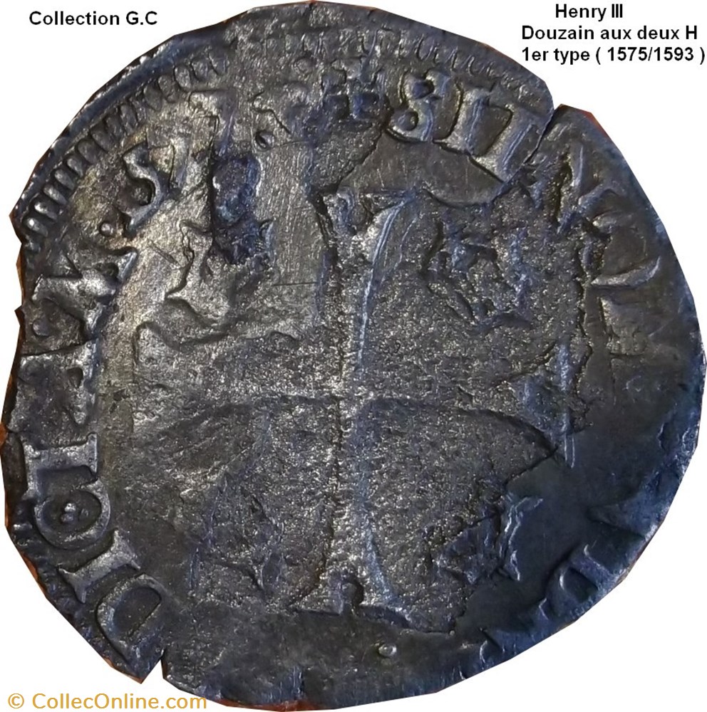 monnaie france royale douzain aux deux h