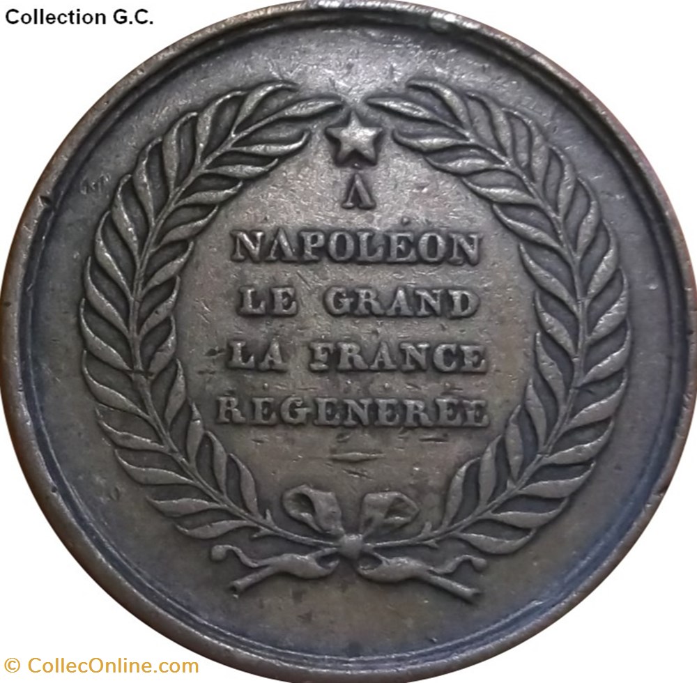 Médaille Napoleon Colonne 1833 Domard Seurre Montagny Baron Desnoyers monnaie monde pologne medaille napoleon colonne 1833 domard seurre montagny baron desnoyers