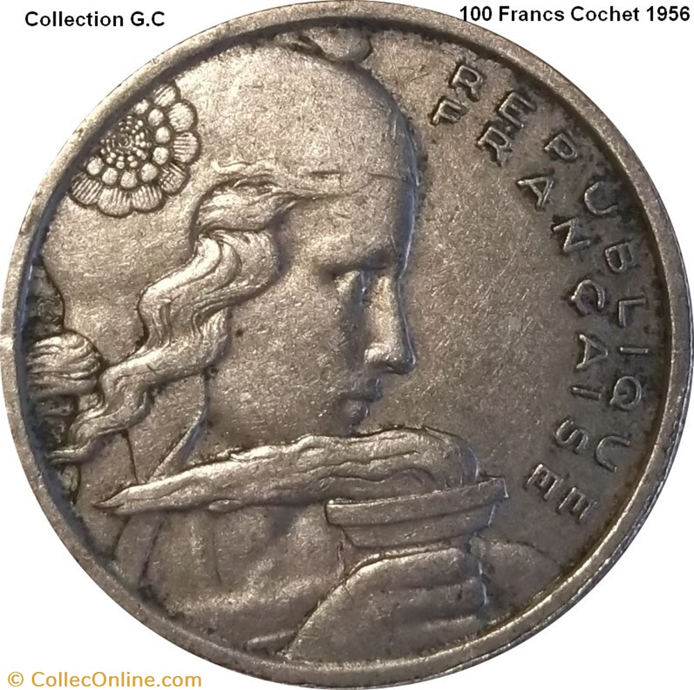 100 Francs Cochet 1956 monnaie france moderne 100 francs cochet 1956