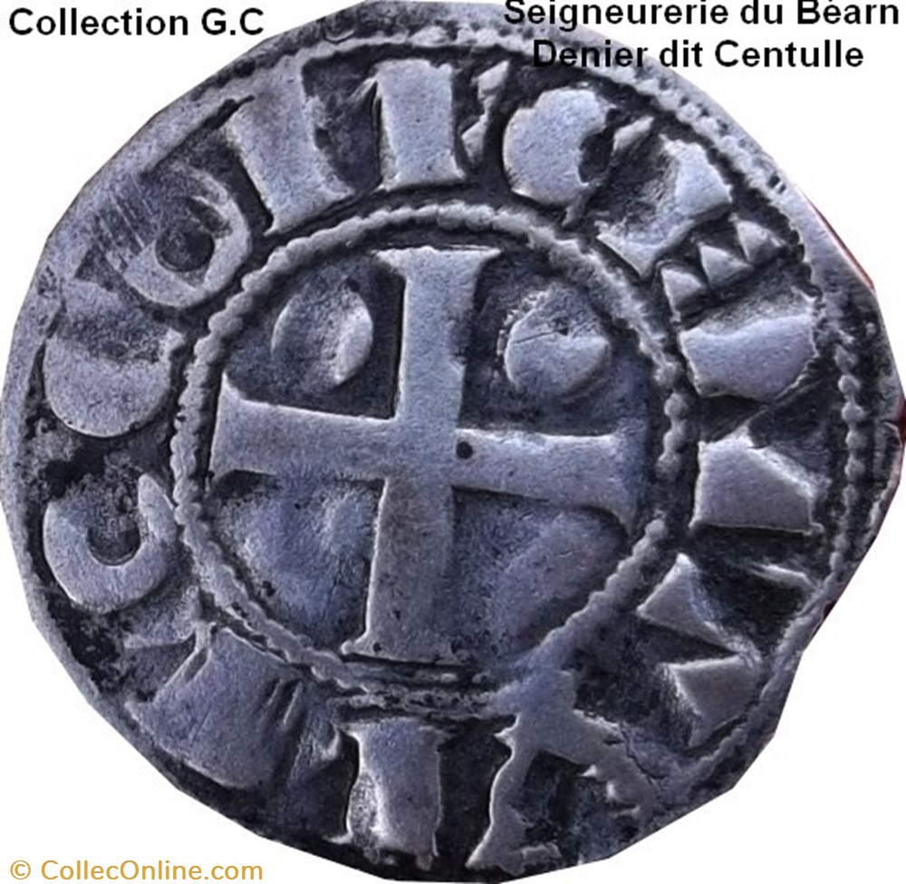 SEIGNEURIE DE BÉARN - LES CENTULLES Denier ou centulle ou morlan monnaie feodale seigneurie de bearn les centulles denier ou centulle ou morlan