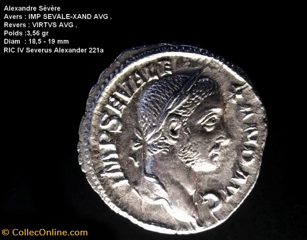 ALEXANDRE SEVERE monnaies antiques romaines republicaines imperiales alexandre severe
