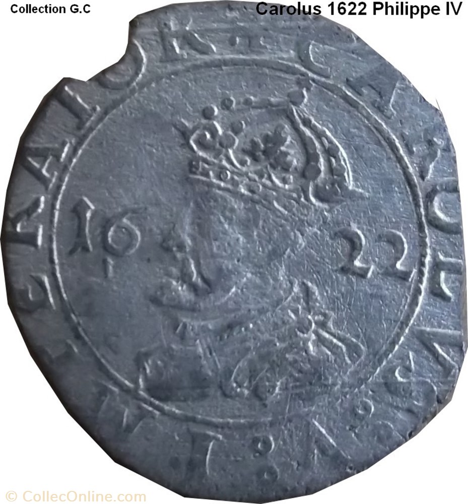 Carolus 1622 Philippe IV monnaie feodale carolus 1622 philippe iv