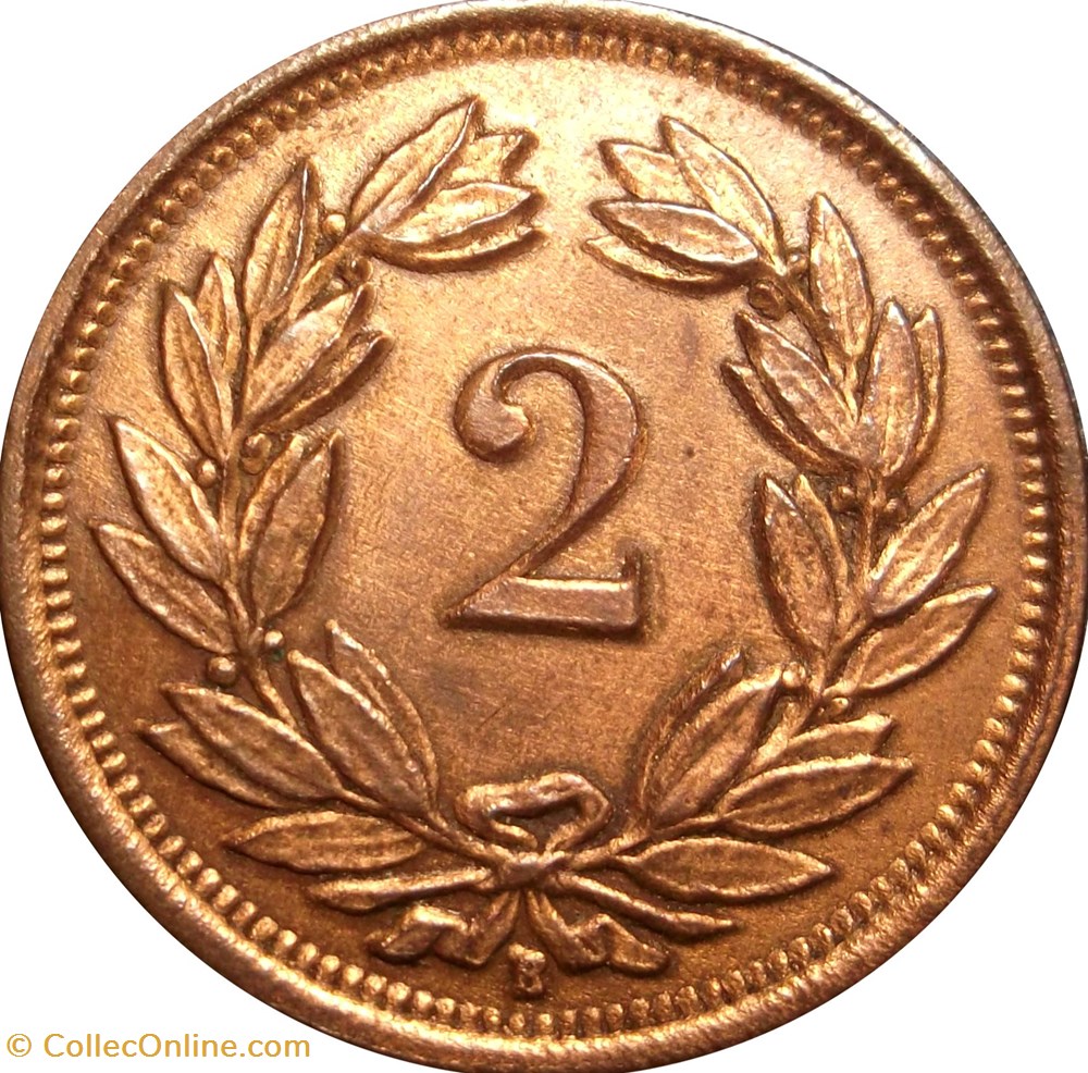SUISSE 2 Centimes (Rappen) croix suisse 1931 Berne - B monnaies europe medievale suisse 2 centimes rappen croix suisse 1931 berne b