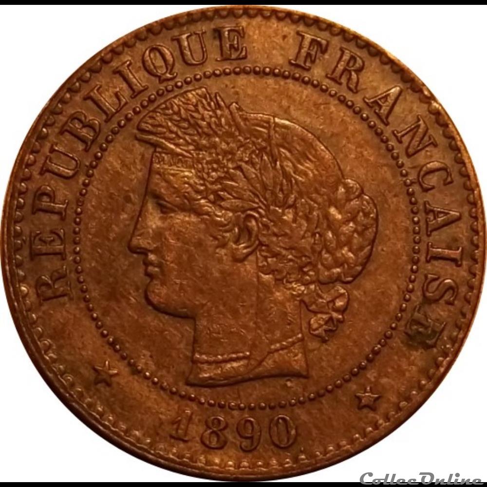 1 Centime Cérès 1890 A monnaie antique romaine 1 centime ceres 1890 a
