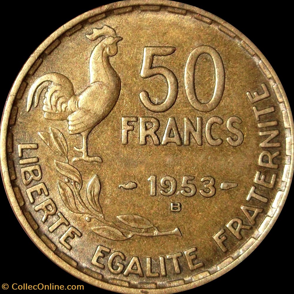 50 Francs 1953 B monnaies 50 francs 1953 b